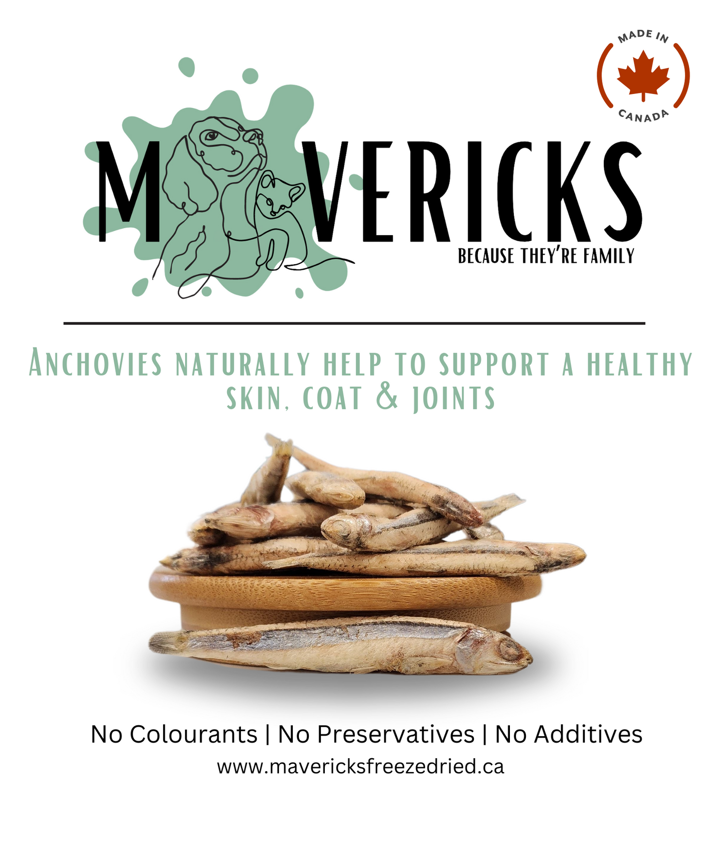 Freeze Dried Anchovies BIG bag For Dogs & Cats, Food Topper