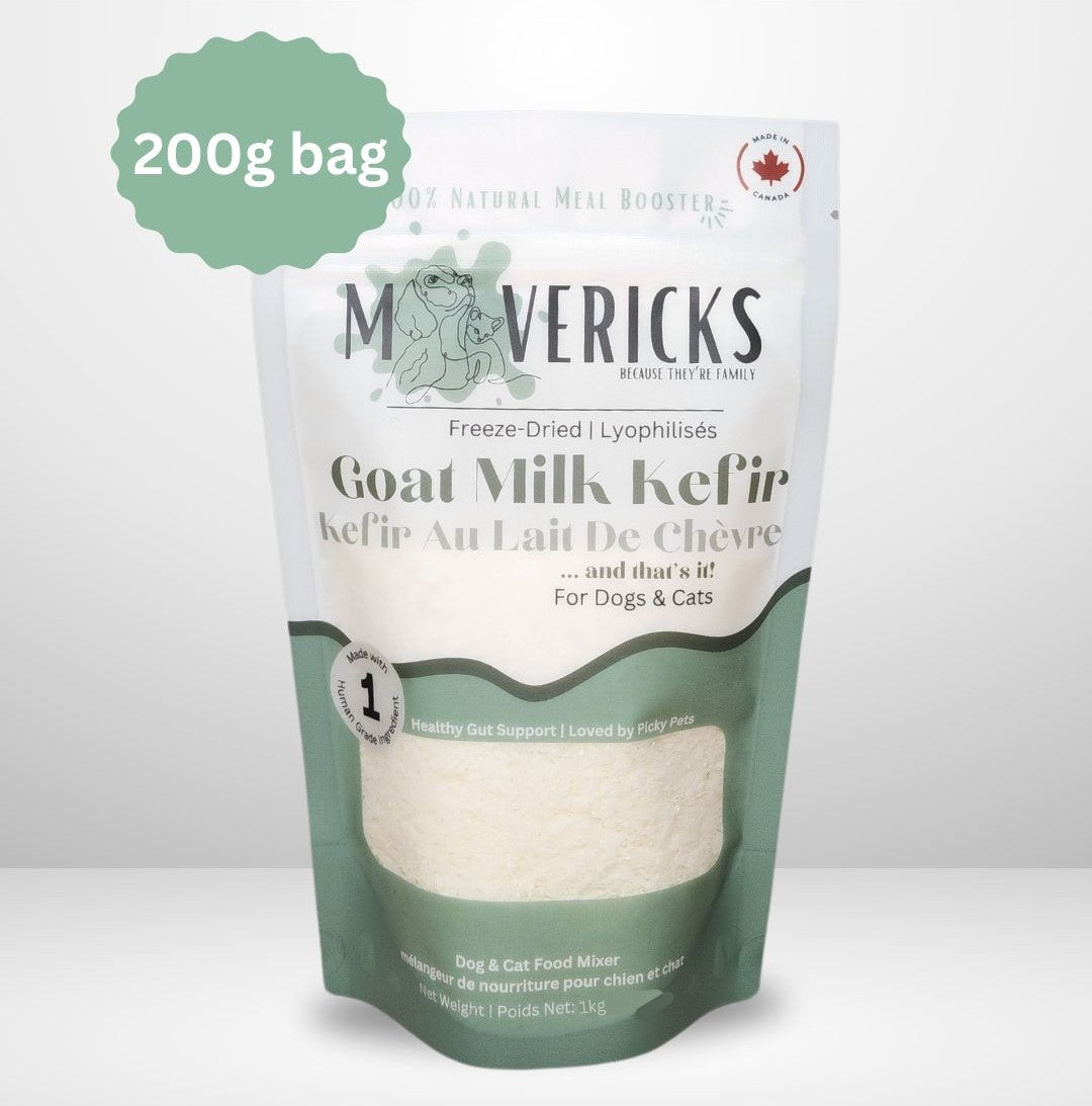 Freeze Dried Goat Milk Kefir 200g BIG Bag for Dogs & Cats - Gut Support Dog & Cat Food Topper