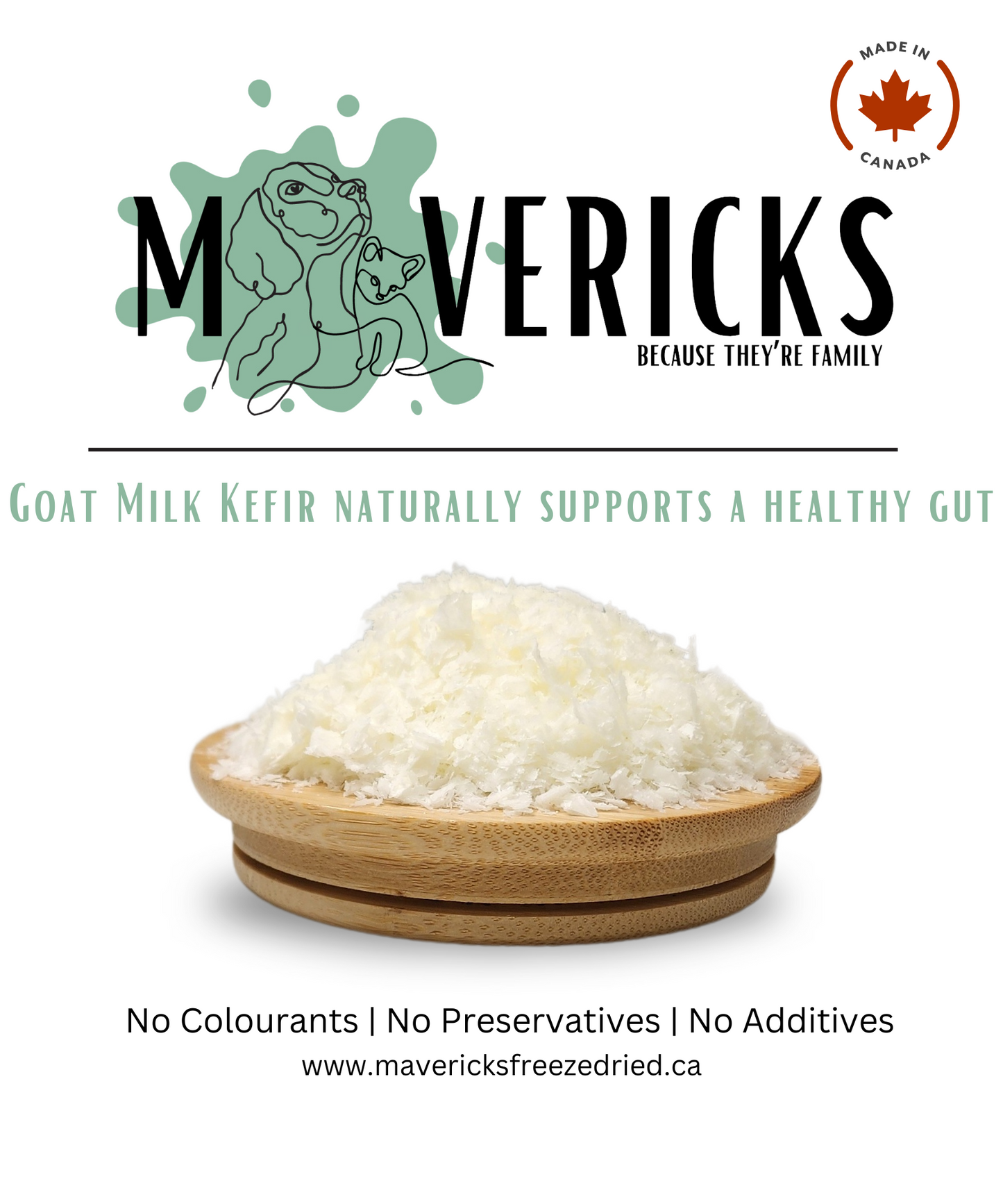 Freeze Dried Goat Milk Kefir 70g Bag for Dogs & Cats - Gut Support Dog & Cat Food Topper