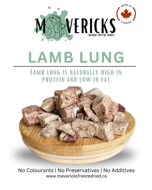 Freeze Dried Lamb Lung for Dogs & Cats - Low Calorie Dog and Cat Food Topper