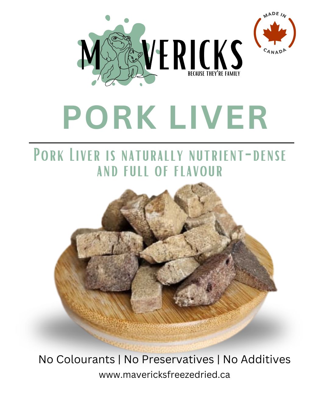 Freeze Dried Pork Liver for Dogs & Cats - Immune Support Dog and Cat Food Topper