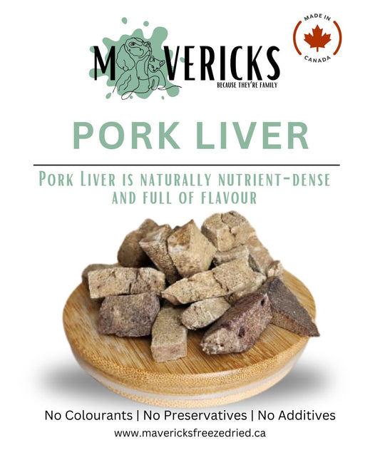 Freeze Dried Pork Liver for Dogs & Cats - Immune Support Dog and Cat Food Topper