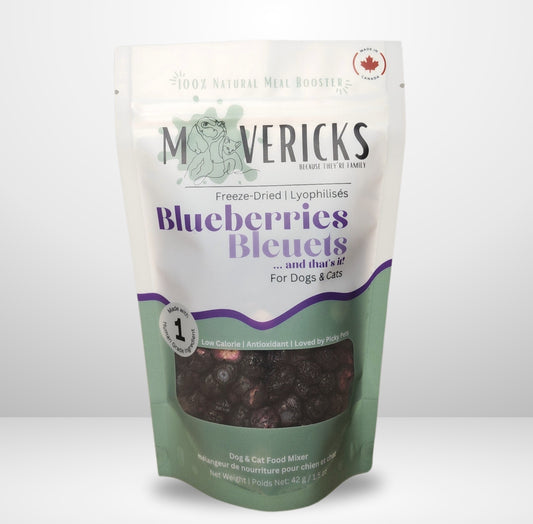 Freeze Dried Blueberries for Dogs & Cats - Overall Health Dog & Cat Food Topper