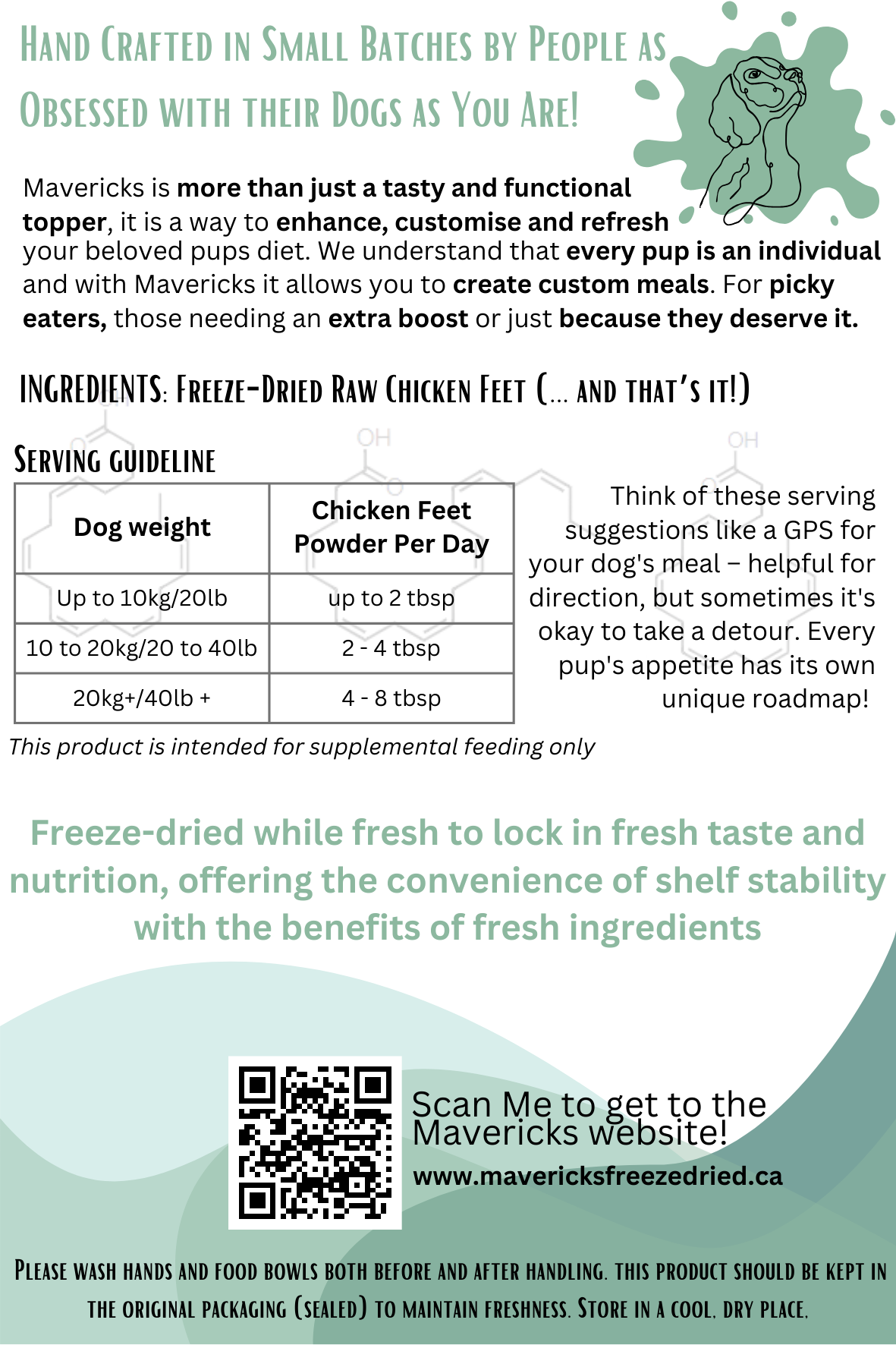 Freeze Dried Chicken Feet Powder for Dogs- Joint Support Dog Food Topper
