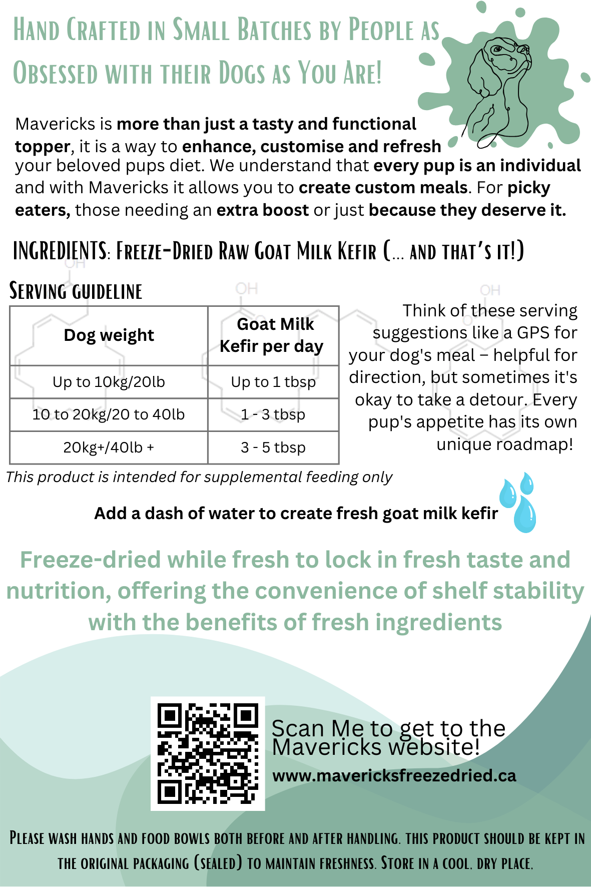 Freeze Dried Goat Milk Kefir for Dogs - Gut Support Dog Food Topper
