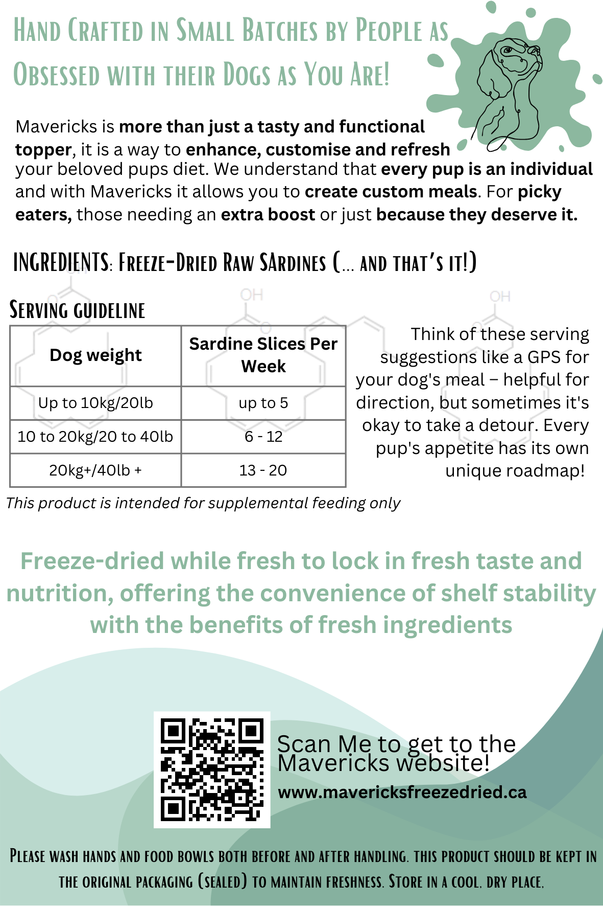 Freeze Dried Sardine Slices for Dogs, Skin & Coat Support Dog Food Topper