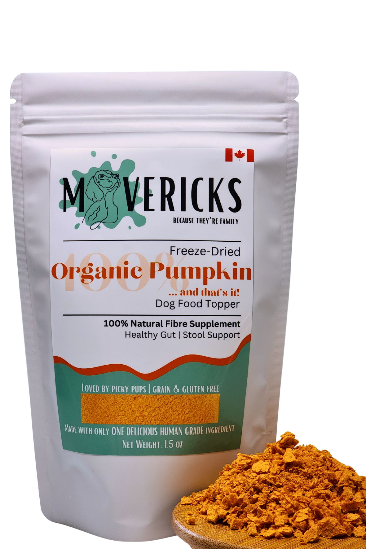 Freeze Dried Organic Pumpkin for Dogs - Gut & Stool Support Dog Food Topper