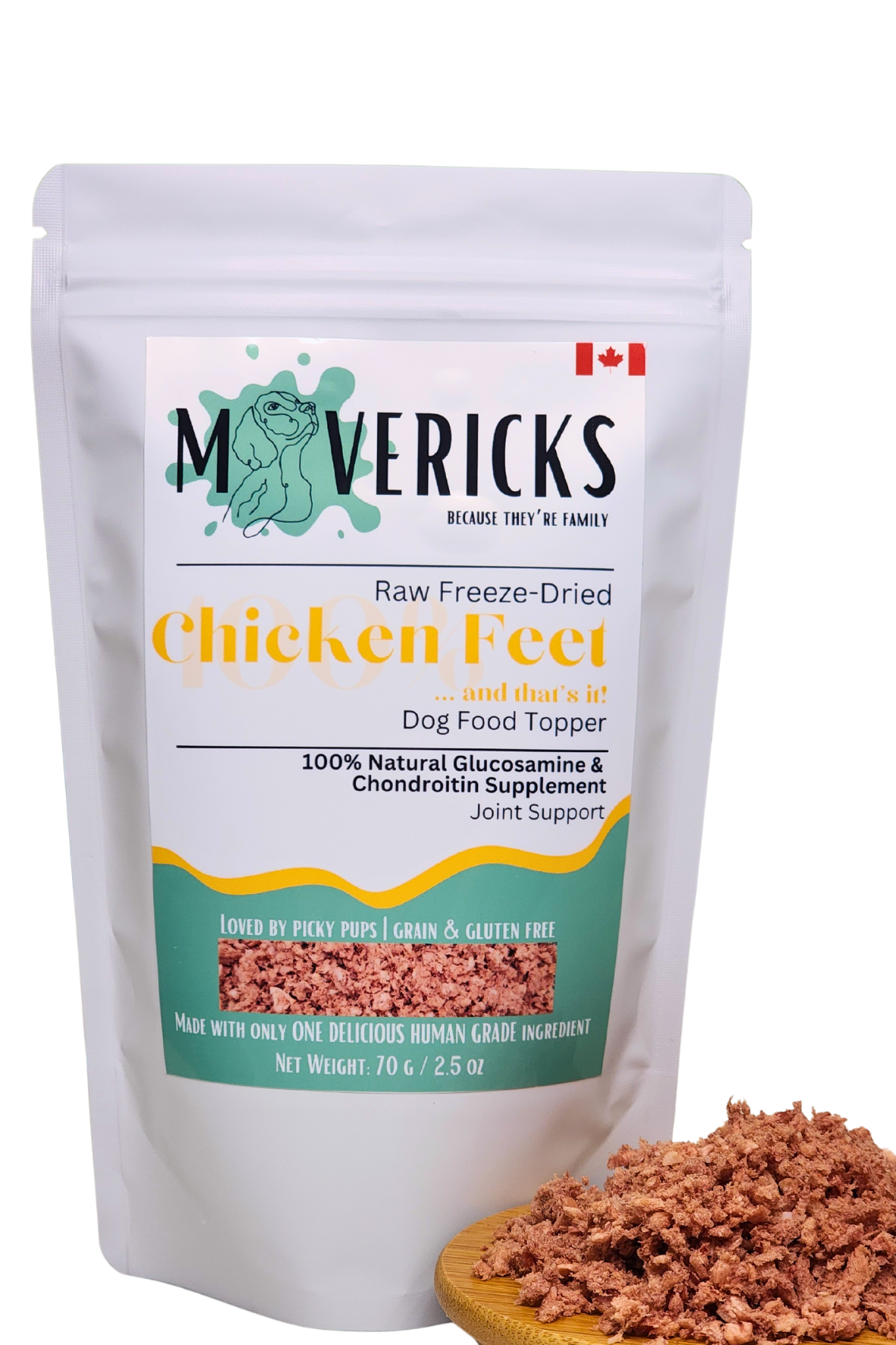 Freeze Dried Chicken Feet Powder for Dogs- Joint Support Dog Food Topper