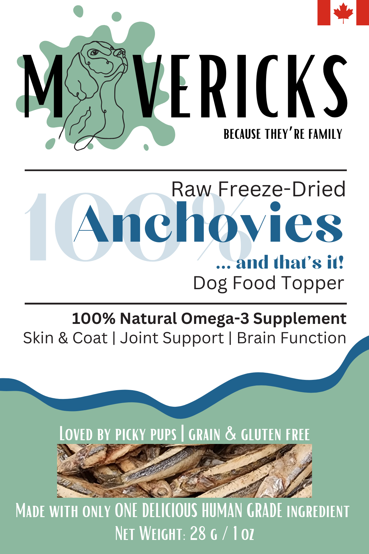 Freeze Dried Anchovies For Dogs & Cats, Dog & Cat Food Topper