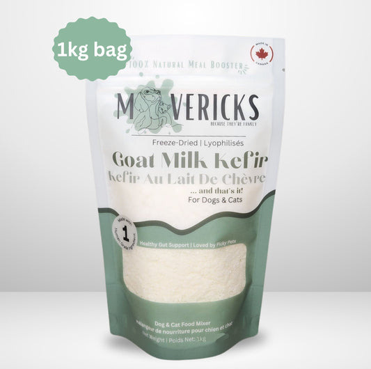 Freeze Dried Goat Milk Kefir 1kg Bag for Dogs & Cats - Gut Support Dog & Cat Food Topper