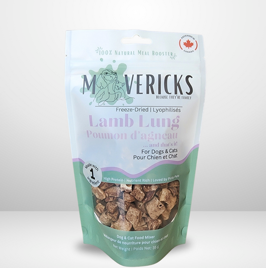 Freeze Dried Lamb Lung for Dogs & Cats - Low Calorie Dog and Cat Food Topper