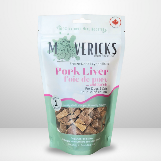 Freeze Dried Pork Liver for Dogs & Cats - Immune Support Dog and Cat Food Topper