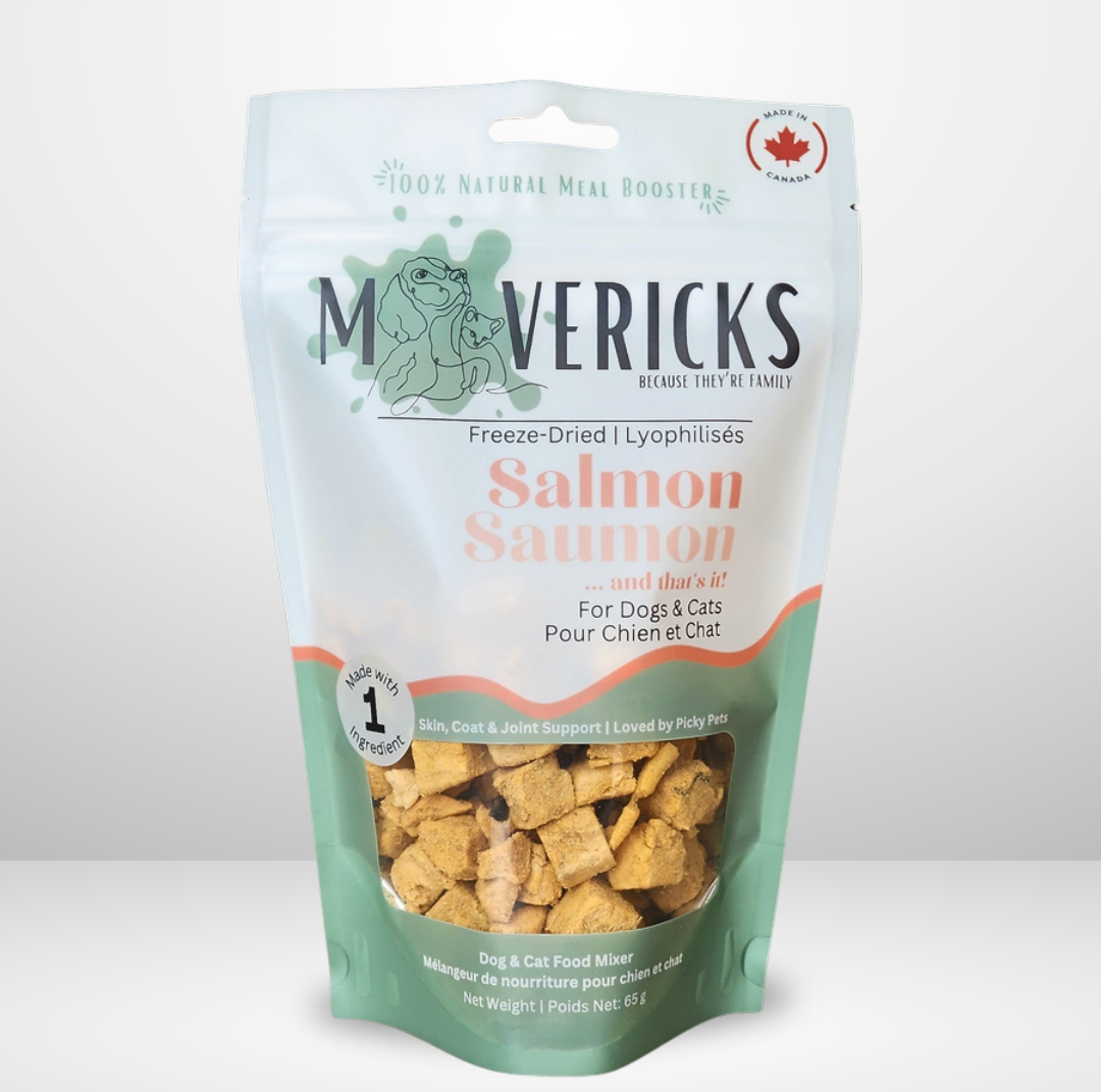 Freeze Dried Salmon for Dogs & Cats - Skin and Coat Support Dog and Cat Food Topper