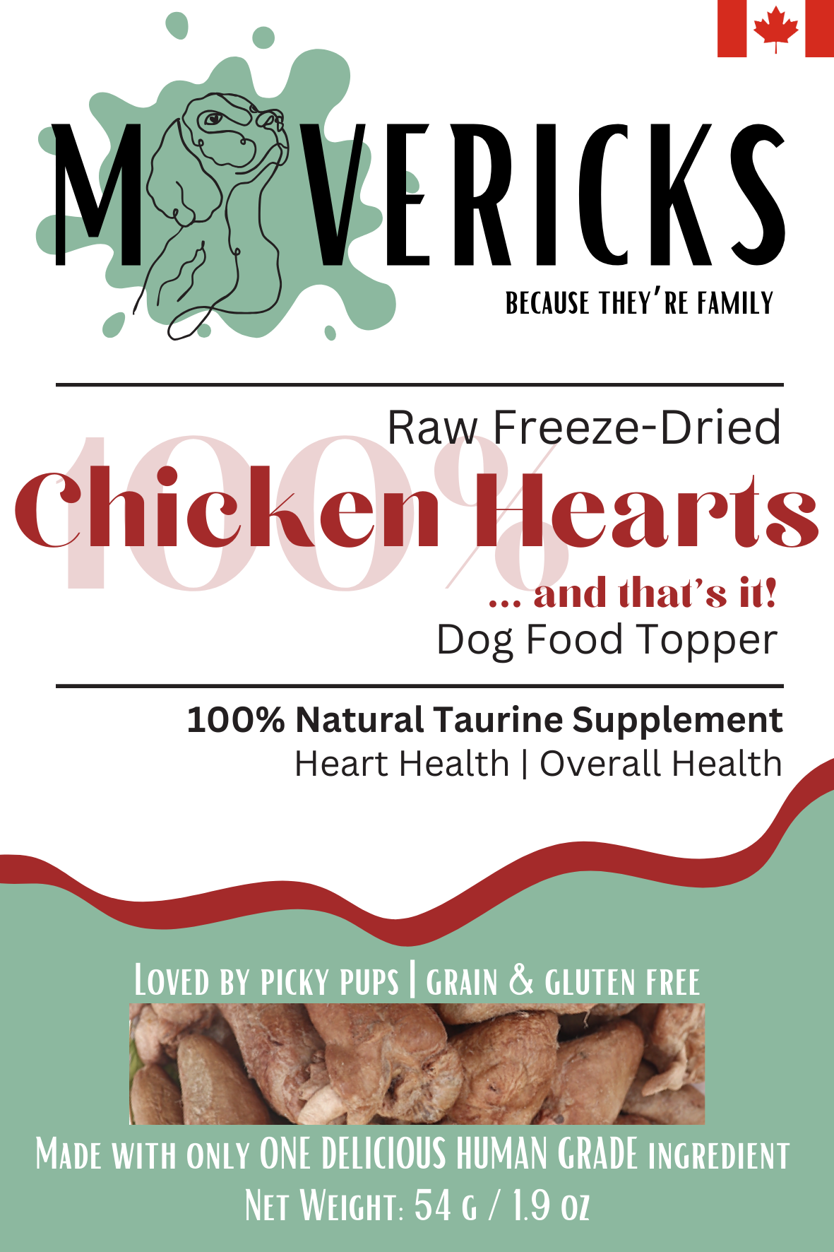 Freeze Dried Chicken Hearts for Dogs - Overall Health Dog Food Topper